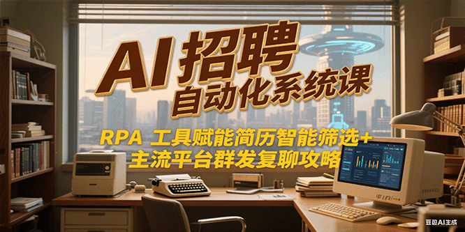 AI招聘自动化系统课，RPA工具赋能简历智能筛选+主流平台群发复聊全攻略-青禾学社