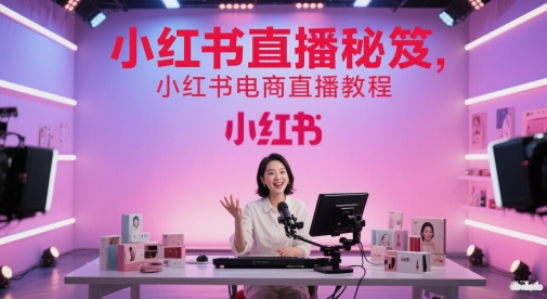 小红书直播秘笈,小红书电商直播教程-青禾学社