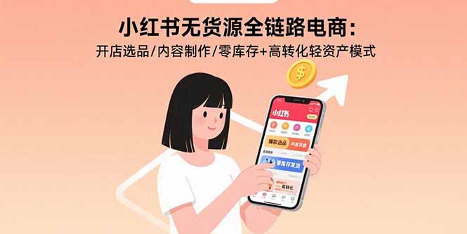 小红书无货源全链路电商:开店选品/内容制作/零库存+高转化轻资产模式-青禾学社