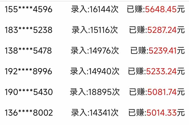 信息录入,几秒一单,只需一部手机,小白轻松上手,日入500+-青禾学社