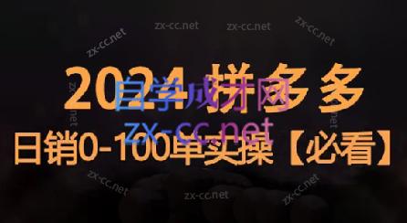 恒哥·2024拼多多日销0-100单实操-青禾学社