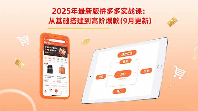 2025年最新版拼多多实战课：从基础搭建到高阶爆款(9月更新-青禾学社