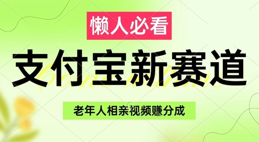 支付宝新赛道,利用老年人相亲视频,挣分成收益,轻松月入过W,操作简单-青禾学社