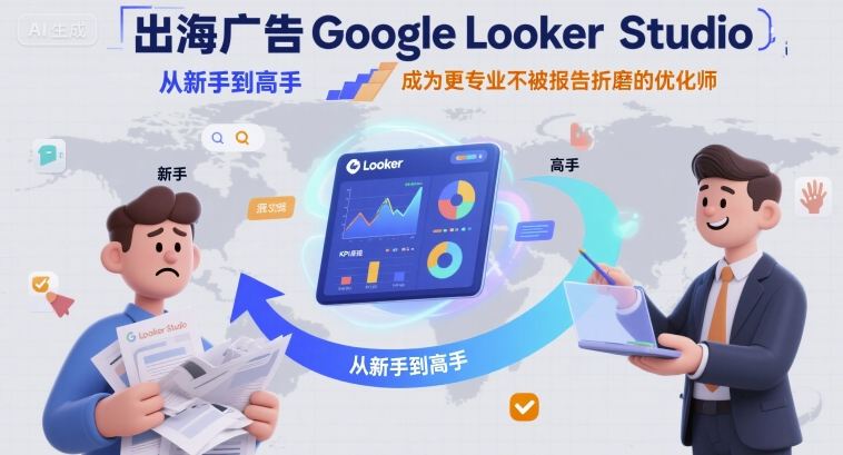 出海广告Google Looker Studio从新手到高手,成为更专业不被报告折磨的优化师-青禾学社