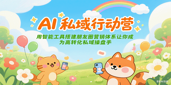 AI私域行动营:用智能工具搭建朋友圈营销体系让你成为高转化私域操盘手-青禾学社