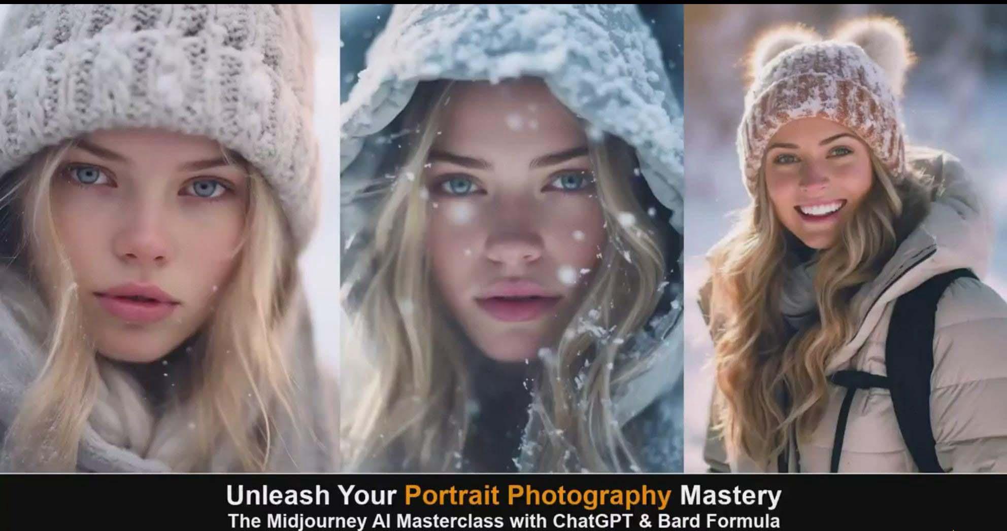 图片[5]-(9312期)Midjourney v5 ChatGPT 和 Bard AI人工智能人像摄影大师班-15节-中英字幕-青禾学社