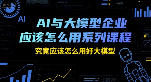 AI与大模型企业应该怎么用系列课程，究竟应该怎么用好大模型-青禾学社