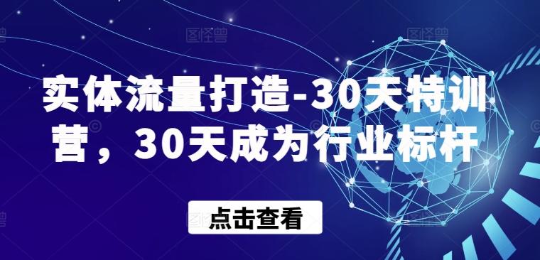 实体流量打造-30天特训营,30天成为行业标杆-青禾学社