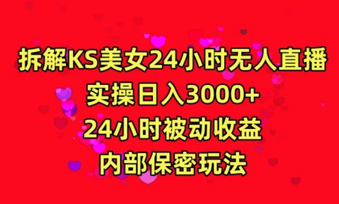 利用快手24小时无人美女直播,实操日入3000,24小时被动收益,内部保密玩法【揭秘】-青禾学社