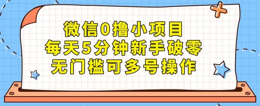 微信0撸小项目,每天5分钟新手破零,无门槛可多号操作-青禾学社