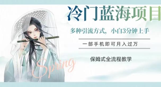冷门蓝海项目,操作简单,小白3分钟上手,多种引流方式,保姆式全流程教学【揭秘】-青禾学社