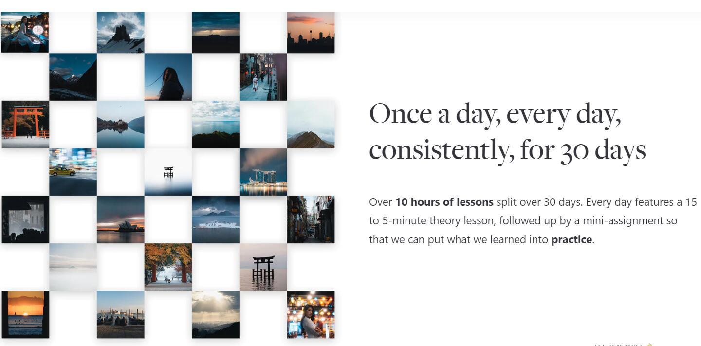 网红摄影师Pat Kay – 30天摄影基础知识加速器教程-30节课-中英字幕-青禾学社