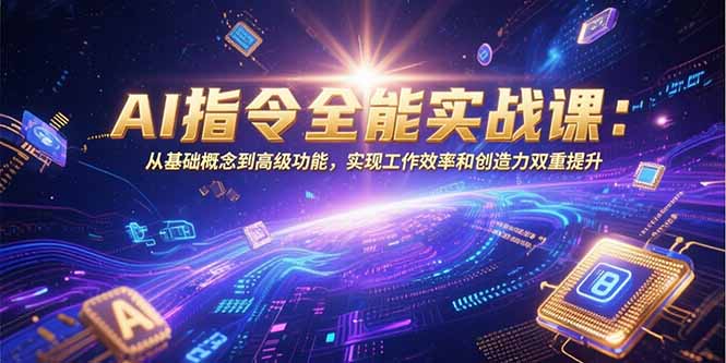 AI指令全能实战课：从基础概念到高级功能，实现工作效率和创造力双重提升-青禾学社