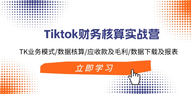 Tiktok财务核算实战营：TK业务模式/数据核算/应收款及毛利/数据下载及报表-青禾学社