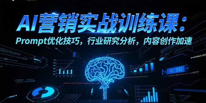 AI营销实战训练课:Prompt优化技巧,行业研究分析,内容创作加速-青禾学社