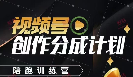 视频号创作分成计划陪跑训练营,手把手教会你如何制作视频,细水长流型项目-青禾学社