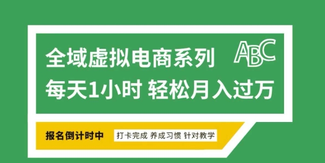 全域虚拟电商变现系列,通过平台出售虚拟电商产品从而获利-青禾学社
