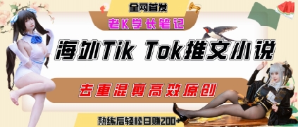 海外tiktok小说推文暴力项目,高停留率,高转化率,上手后一天搞顿饭钱不是问题-青禾学社
