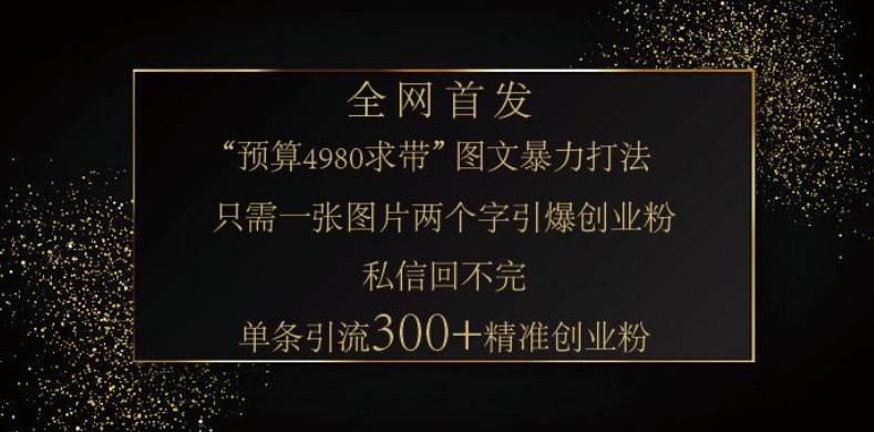 小红书神奇图片引流法,只需一张图,就能单条笔记凭借此方法,轻松引流 300 + 精准创业粉-青禾学社