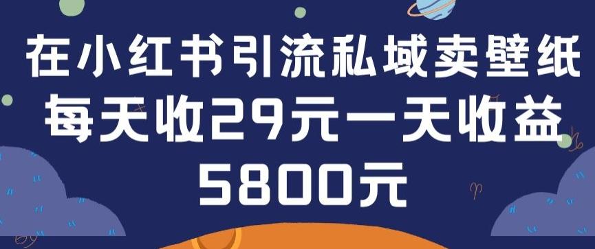 在小红书引流私域卖壁纸每张29元单日最高卖出200张(0-1搭建教程)【揭秘】-青禾学社