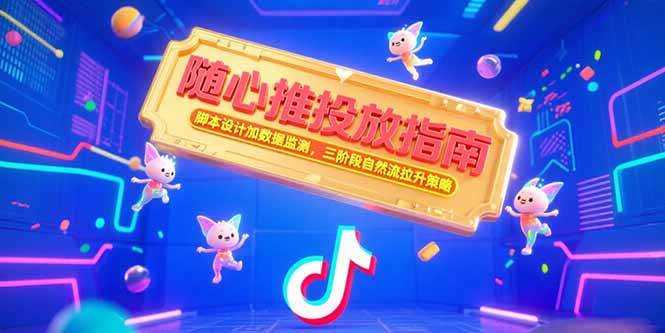 随心推投放指南,脚本设计加数据监测,三阶段自然流拉升策略-青禾学社