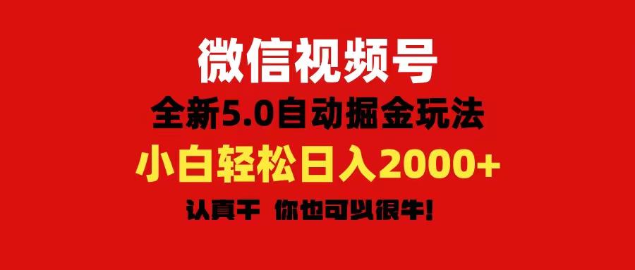 微信视频号变现,5.0全新自动掘金玩法,日入利润2000+有手就行-青禾学社