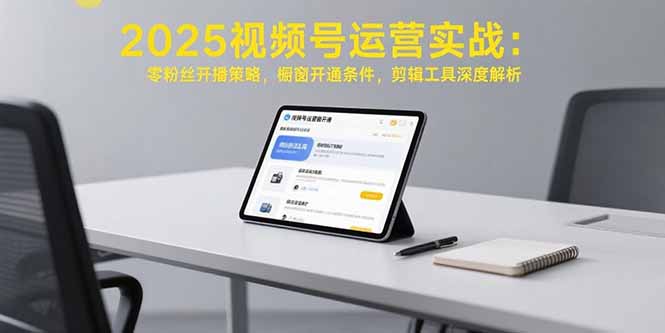 2025视频号运营实战:零粉丝开播策略,橱窗开通条件,剪辑工具深度解析-青禾学社