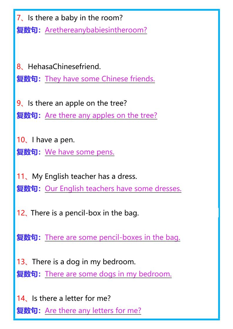 【2025秋新版】三年级上册英语句子专项训练-青禾学社