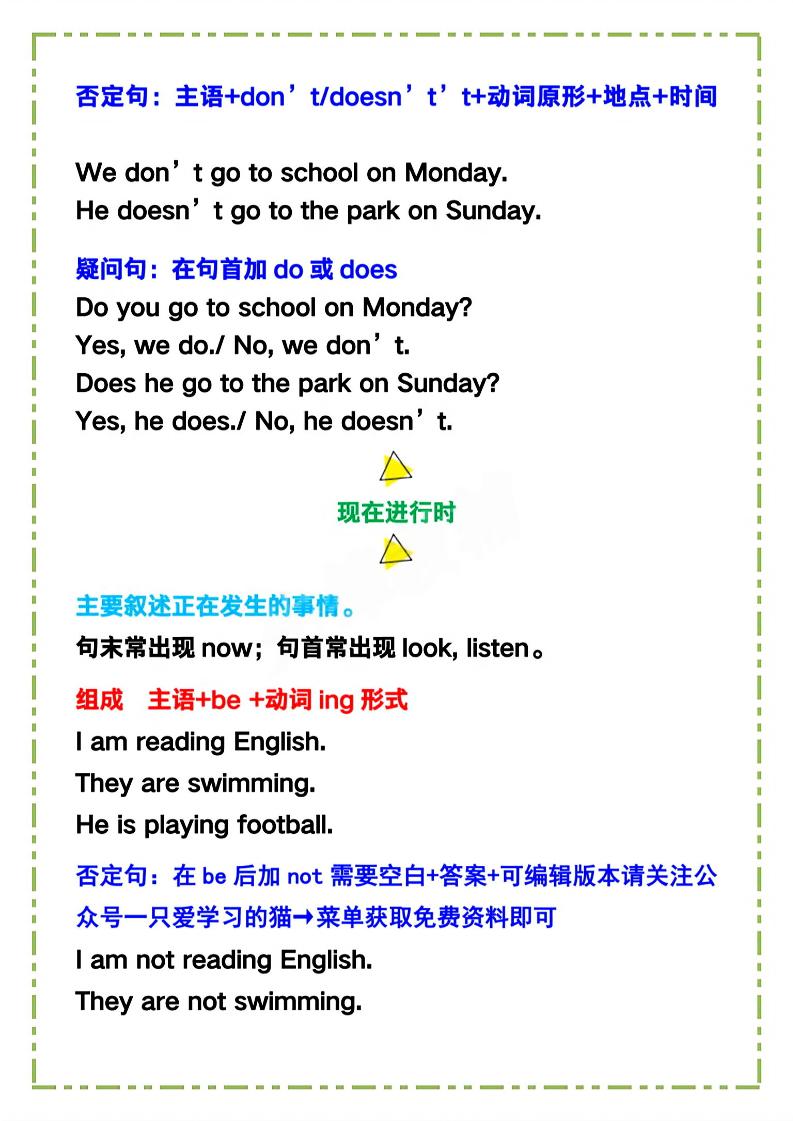 六年级下英语《必须掌握的四大时态》-青禾学社