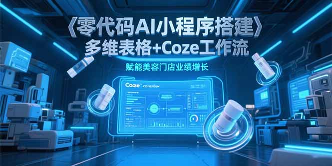 零代码AI小程序搭建,多维表格+Coze工作流,赋能美容门店业绩增长-青禾学社
