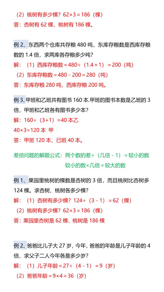 【2025秋新版】五年级数学暑期训练：《和差倍问题》-五上数学-青禾学社