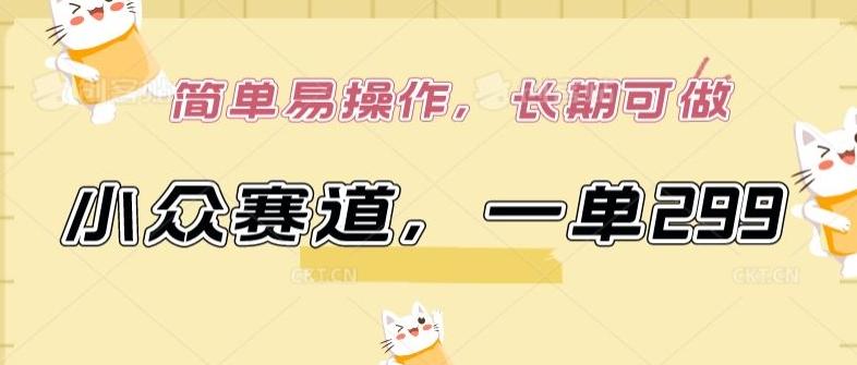 小众赛道，一单299.简单易操作，长期可做【揭秘】-青禾学社