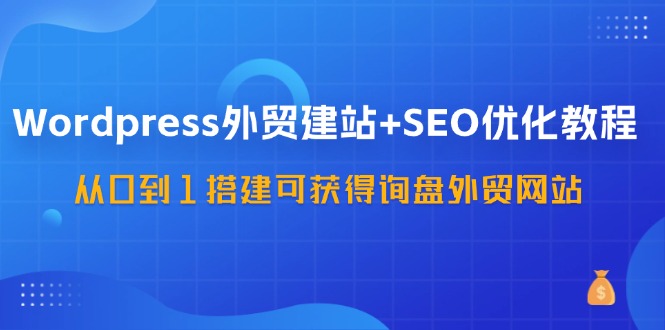 WordPress外贸建站+SEO优化教程,从0到1搭建可获得询盘外贸网站(57节课)-青禾学社