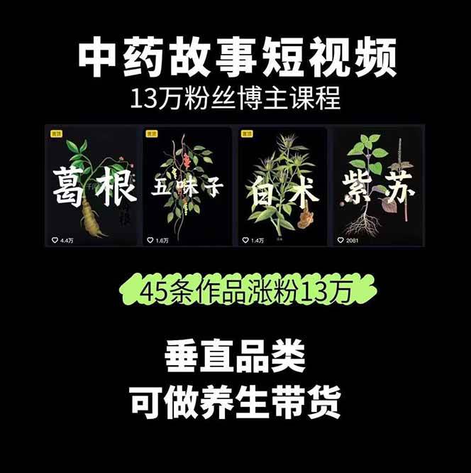 图片[2]-中药文化赛道：溯源故事开发，AI工具实战，平台运营，全方位解锁中医流量变现新路径-青禾学社