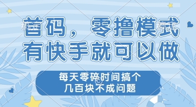 首码零撸项目，有快手就可以做，每天业务时间搞个几张不是问题【揭秘】-青禾学社