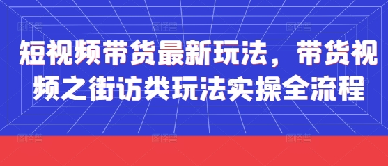 短视频带货最新玩法，带货视频之街访类玩法实操全流程-青禾学社