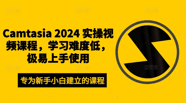 Camtasia 2024 实操视频课程,学习难度低,极易上手使用-青禾学社