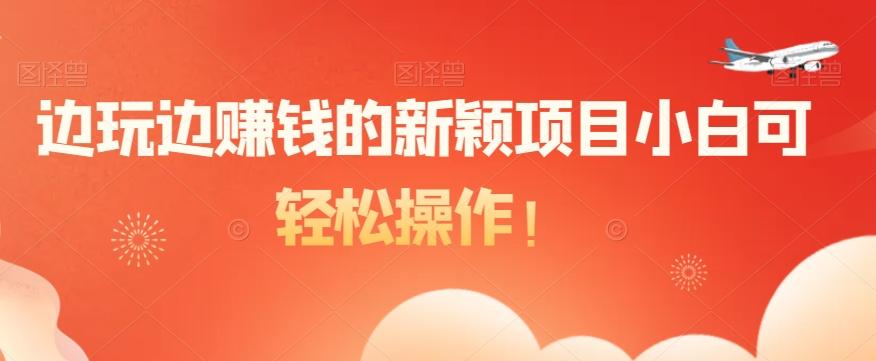 边玩边赚钱的新颖项目小白可轻松操作!-青禾学社