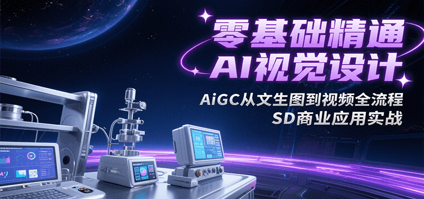零基础精通AI视觉设计,AiGC从文生图到视频全流程,SD商业应用实战-青禾学社