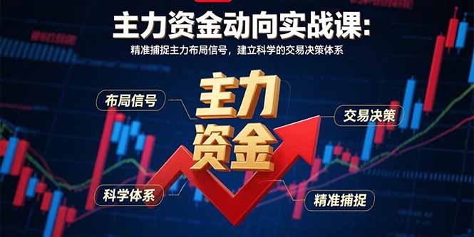 主力资金动向实战课-8月:精准捕捉主力布局信号,建立科学的交易决策体系-青禾学社