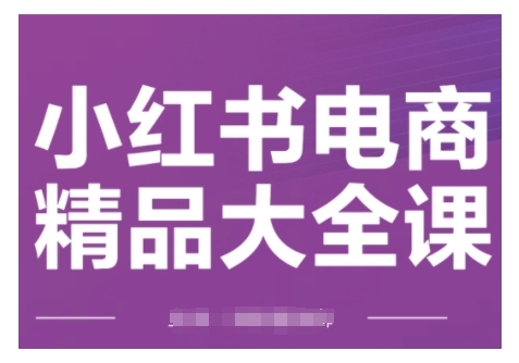 小红书电商精品大全课,快速掌握小红书运营技巧,实现精准引流与爆单目标,轻松玩转小红书电商(更新2月)-青禾学社