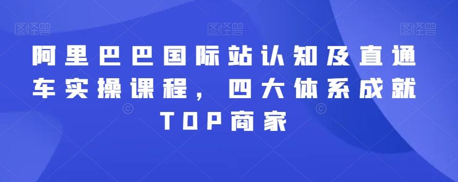 阿里巴巴国际站认知及直通车实操课程,四大体系成就TOP商家-青禾学社