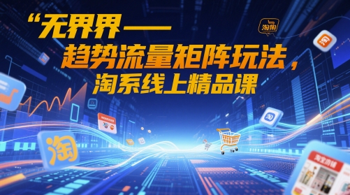 无界-趋势流量矩阵玩法,淘系线上精品课-青禾学社