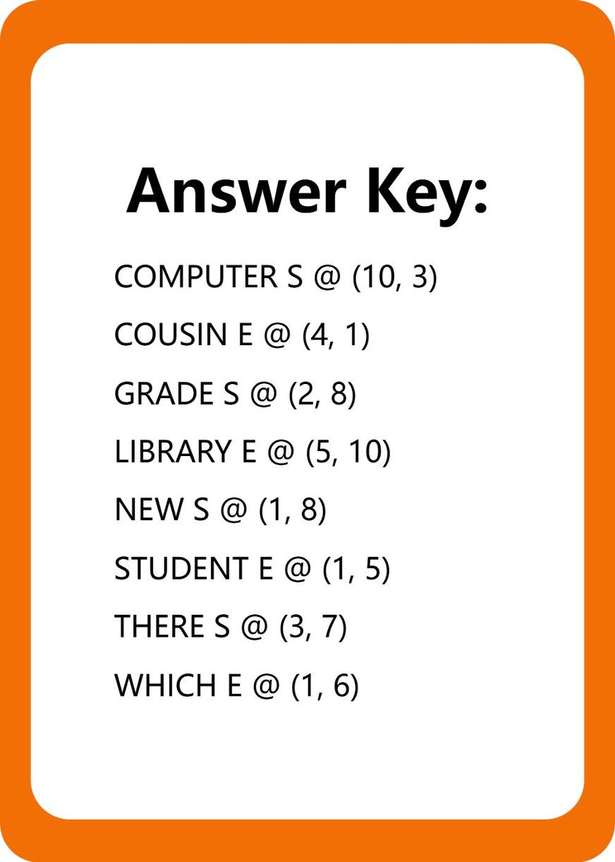 25秋闽教版四上英语字谜游戏U1-青禾学社