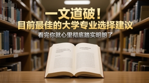 付费文章：一文道破！目前最佳的大学专业选择建议，看完你就心里彻底踏实明朗了-青禾学社