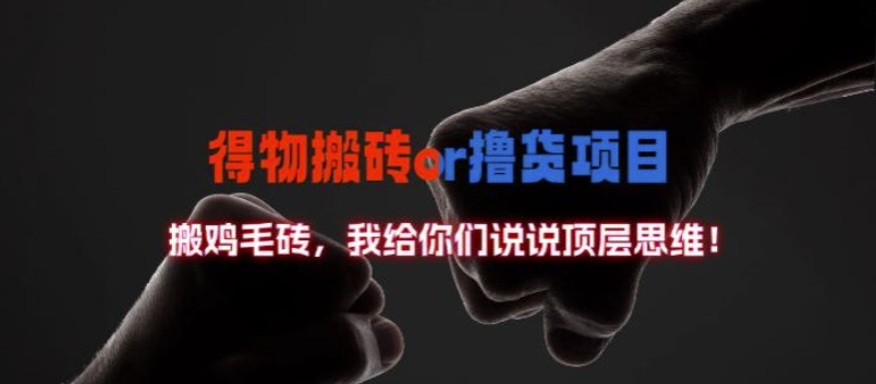 得物搬砖撸货项目?掰下数据，我给你们说说顶层思维【揭秘】-青禾学社