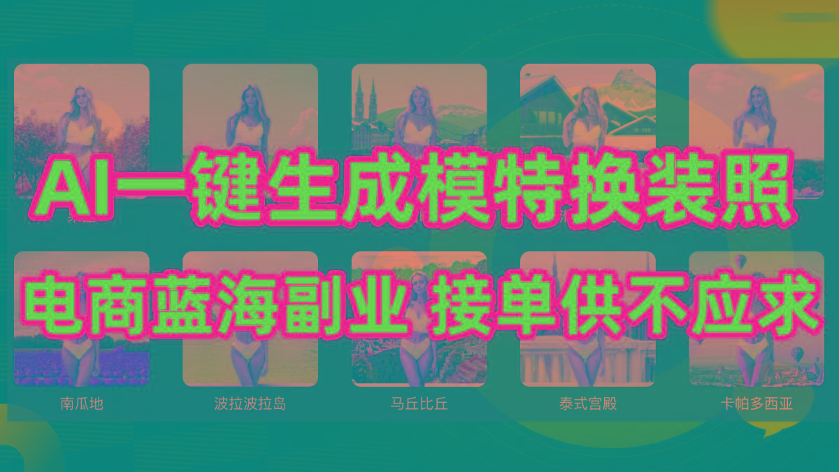 (9616期)AI制作一键生成模特换装照，电商蓝海副业供不应求-青禾学社