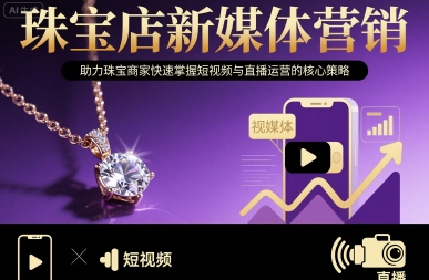 珠宝店新媒体营销,助力珠宝商家快速掌握短视频与直播运营的核心策略-青禾学社