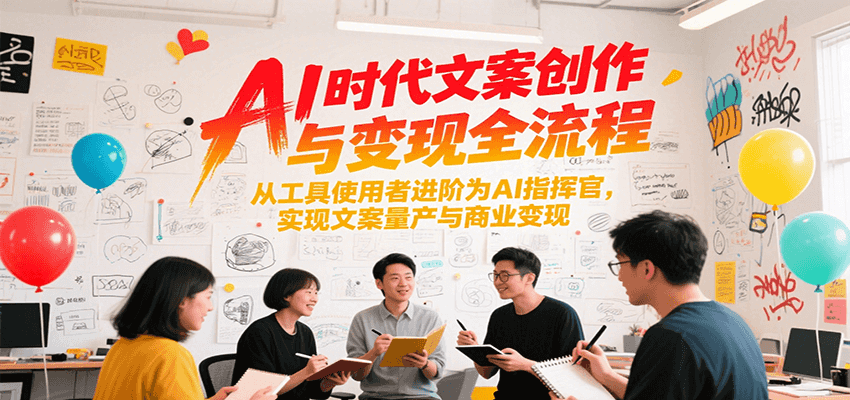 AI时代文案创作与变现全流程,从工具使用者进阶为AI指挥官,实现文案量产与商业变现-青禾学社
