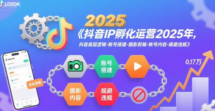 抖音IP孵化运营2025年,抖音底层逻辑-账号搭建-摄影剪辑-账号内容-规避违规-青禾学社